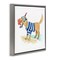 Stupell Industries Sandy Dog with Snorkel Framed Floater Canvas Wall Art Design by Geoff Allen
